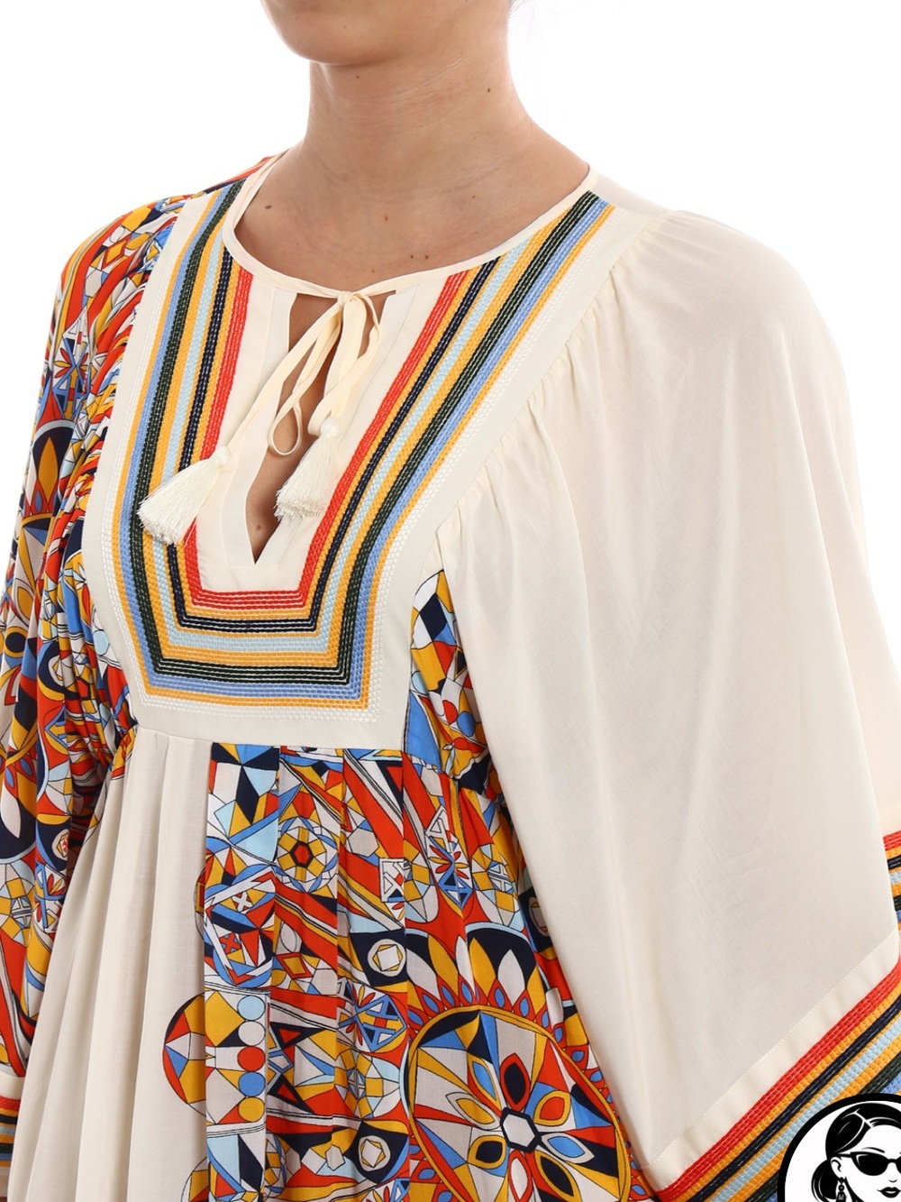 NWT Tory Burch $348 New Kaleidoscope Beach Tunic XL - Picture 5 of 12